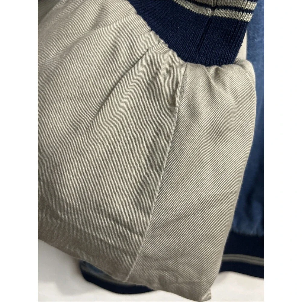 Vintage 90s Canyon Guide Outfitters Wal Mart Varsity Jacket Medium Denim Snap - Picture 10 of 16